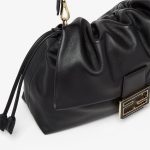 FENDI Mamma Baguette Large Black nappa leather bag - Image 5